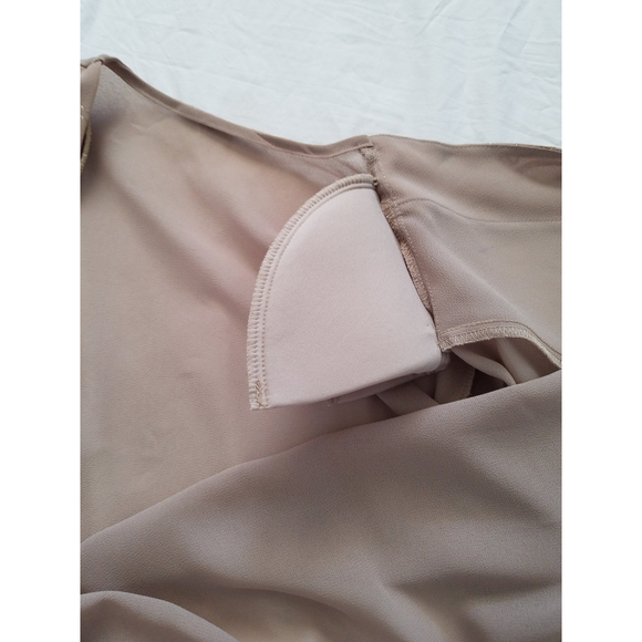 Vintage Brown Women Kimono Coat Blazer Shimmering Details Slit Bell Sleeves - Picture 10 of 10